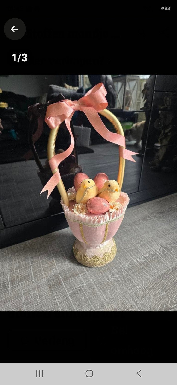 Stoffen mandje met kuikens en eitjes. Clayre en Eef., Ophalen of Verzenden, Nieuw