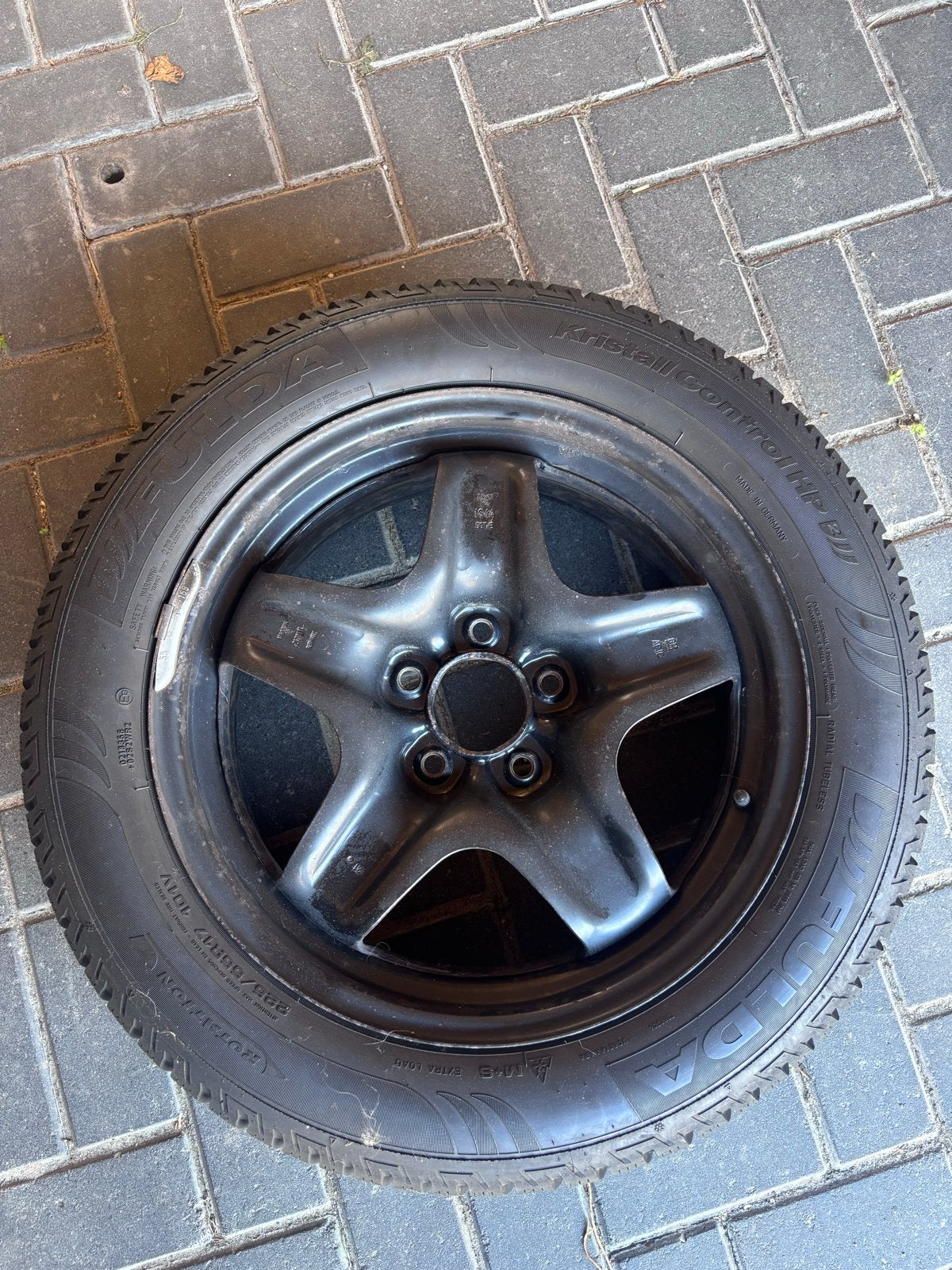 Winterbanden met velgen 5x115 17 inch, Ophalen, Gebruikt, Banden en Velgen, 17 inch