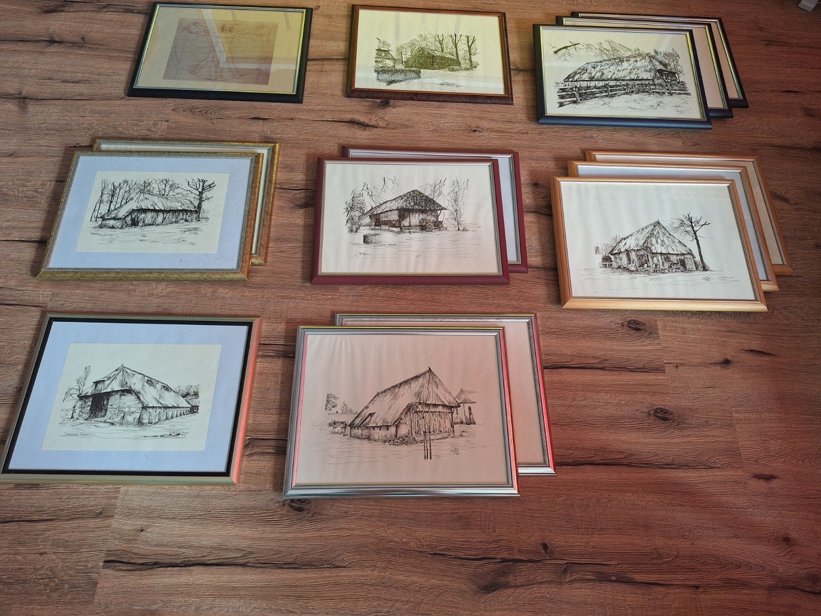 15 lijsten, 23,5 x 44, Ophalen, Glas, Met glas