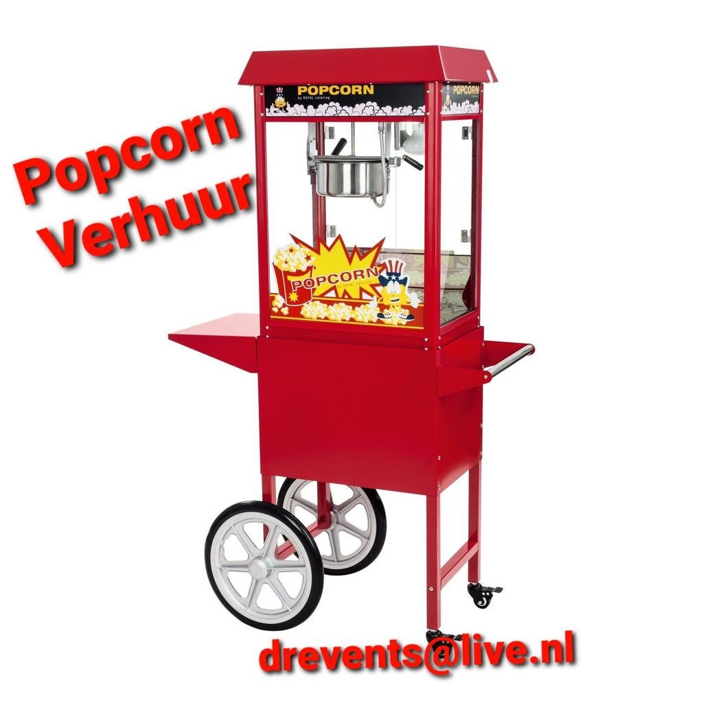 Popcornmachine verhuur met kar - Popcorn verhuur, Ophalen, Zo goed als nieuw, Overige