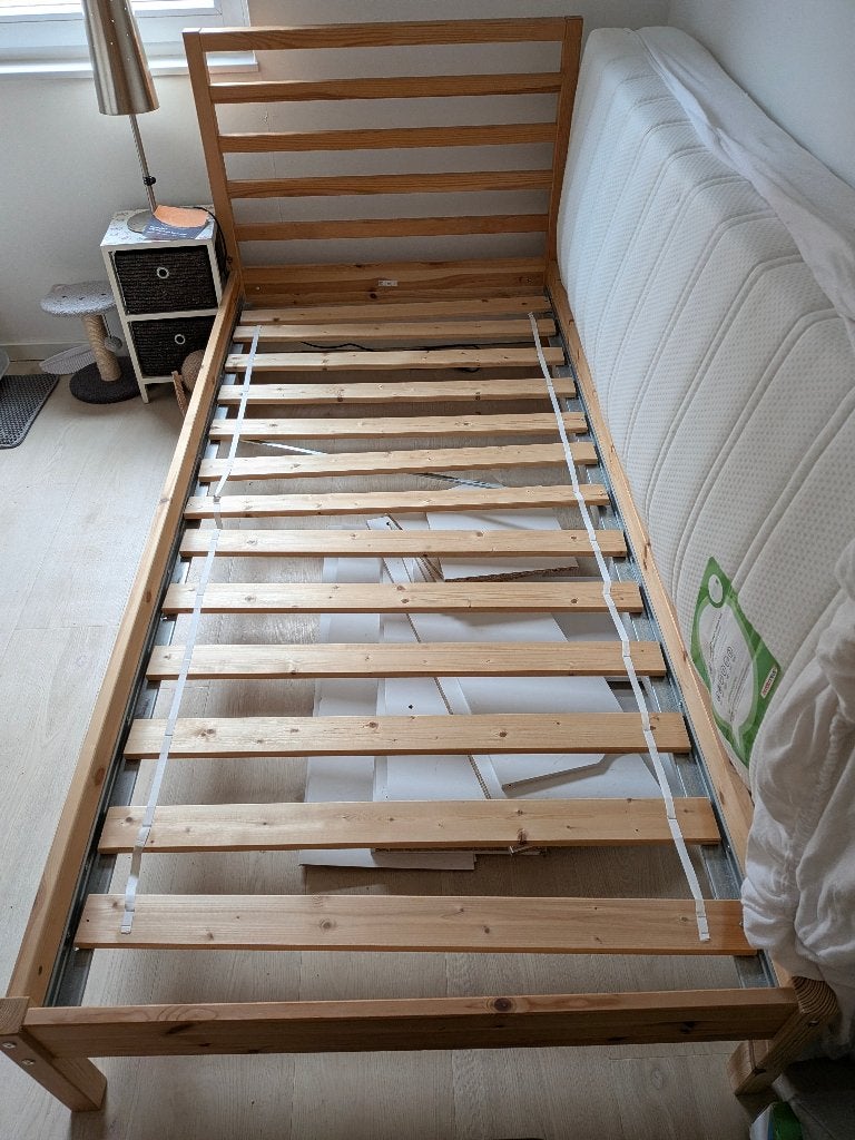 1 persoons bed., Ophalen, Gebruikt, 90 cm, 200 cm