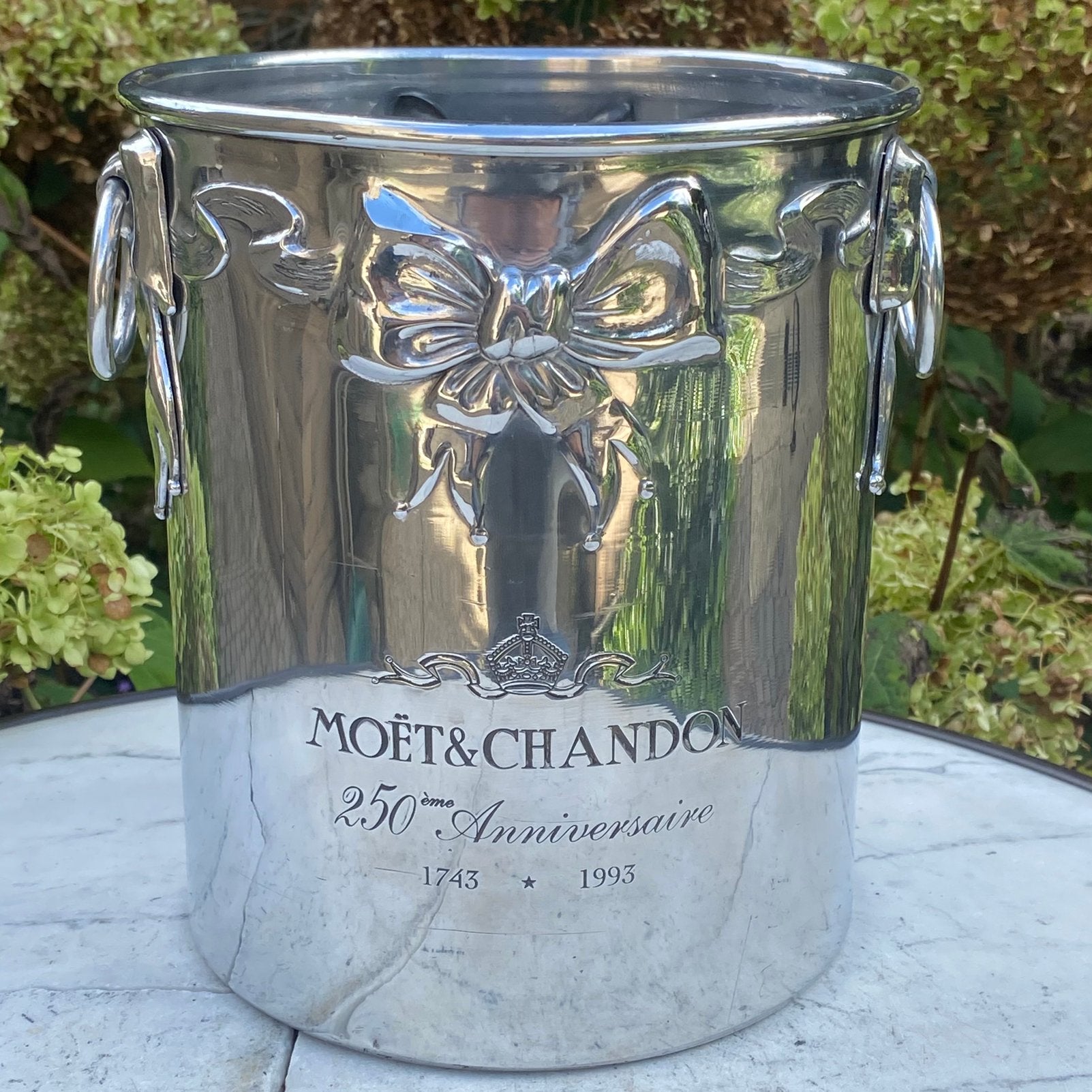 Vintage MOËT & CHANDON Champagnekoeler, Vintage, Ophalen of Verzenden, Zo goed als nieuw, Metaal