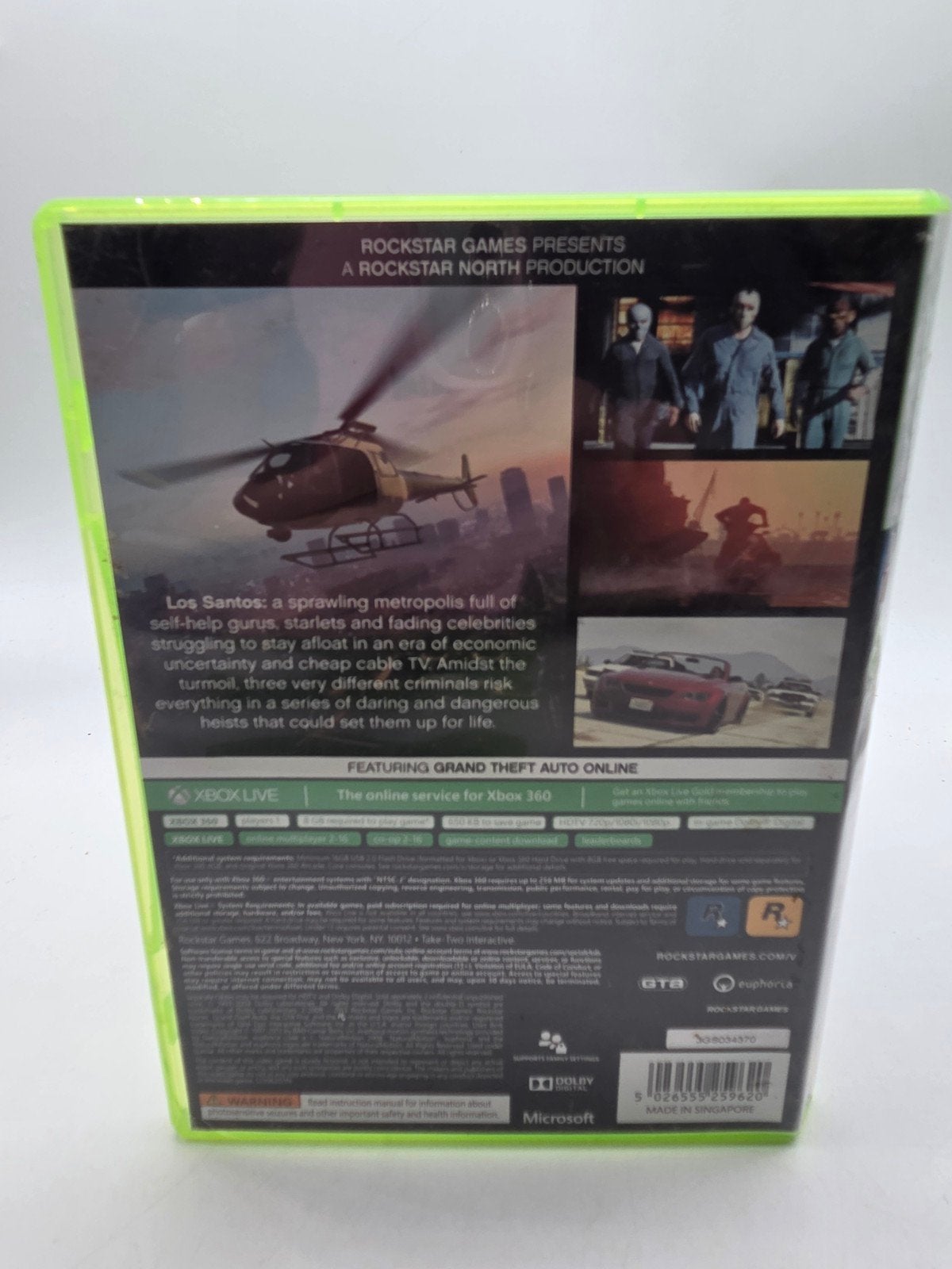Grand Theft Auto V (GTA 5) Xbox 360, Avontuur en Actie, Online, Vanaf 18 jaar, Rockstar Games, 622 Broadway, New York, NY 10012, USA