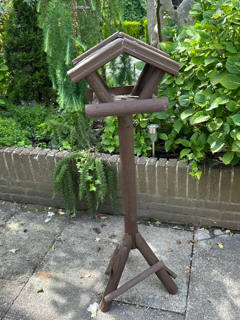 Vogel voeder huisje hout buiten, Ophalen of Verzenden, Zo goed als nieuw