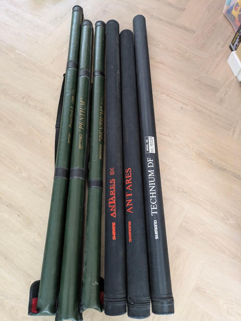 Diverse kokers voor vishengels - Shimano, Spro, Watersport en Boten, Ophalen, Gebruikt