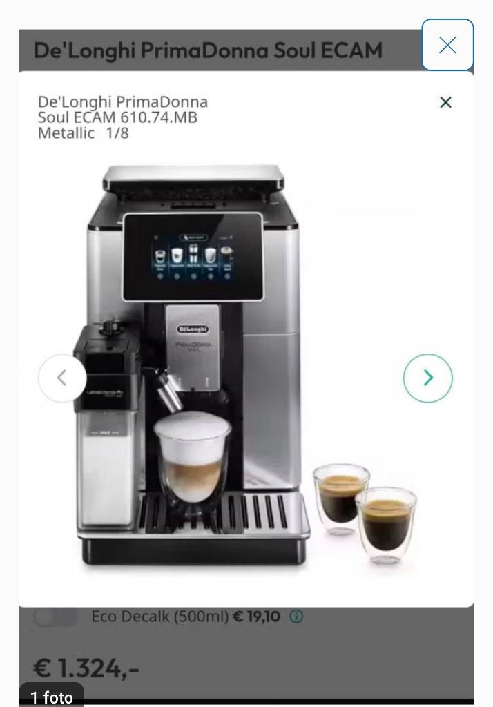 De ‘Longhi PrimaDona, Ophalen of Verzenden, Nieuw