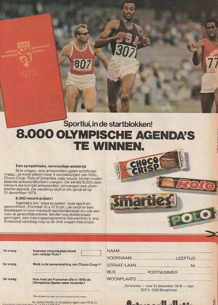 Retro reclame 1978 Rolo Polo Beligische sporters, Verzenden, Overige typen