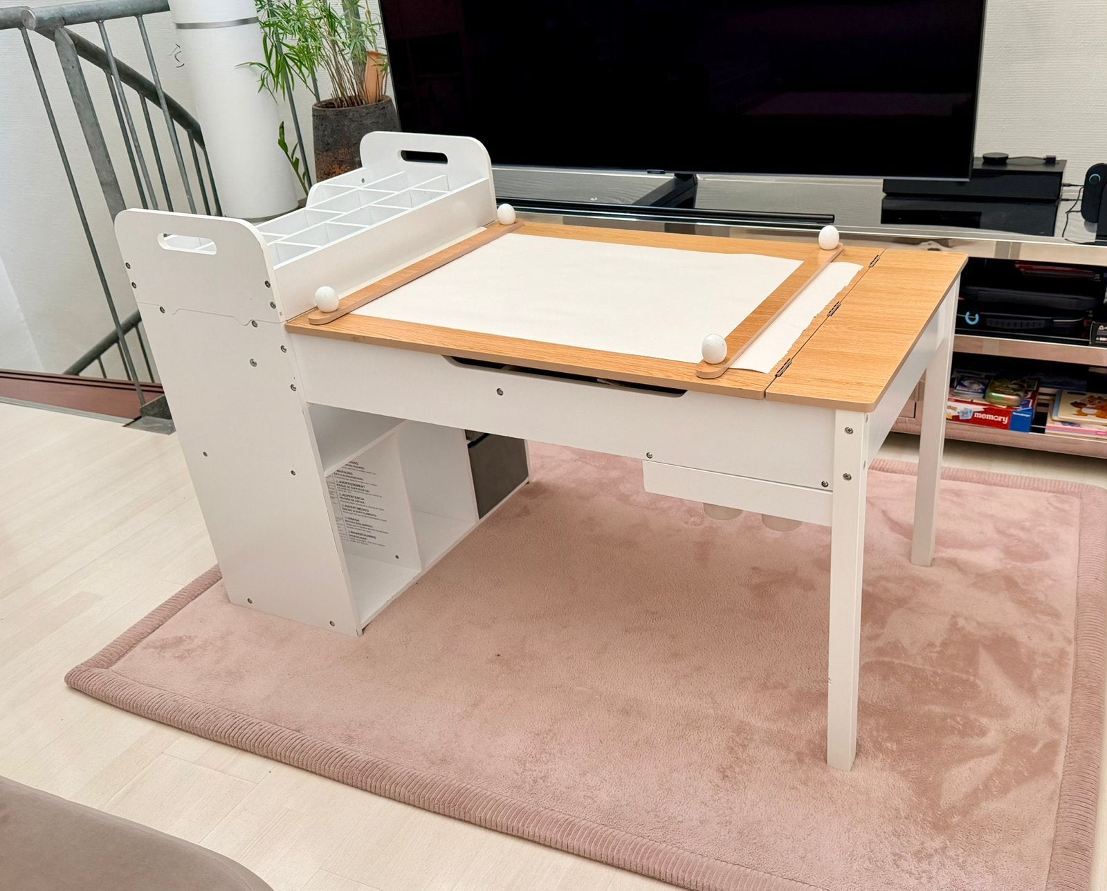 Kids Art & Activity Table with Storage + 2 Chairs, Ophalen, Stoel(en)