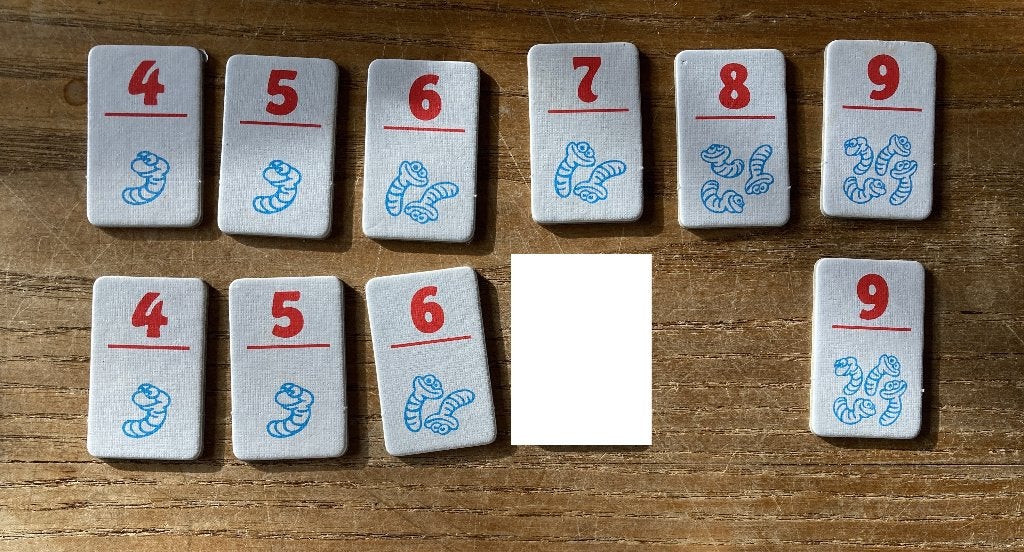 Onderdelen Regenwormen junior kaartjes zgan, Hobby en Vrije tijd, Ophalen of Verzenden, Zo goed als nieuw, 999 Games b.v.