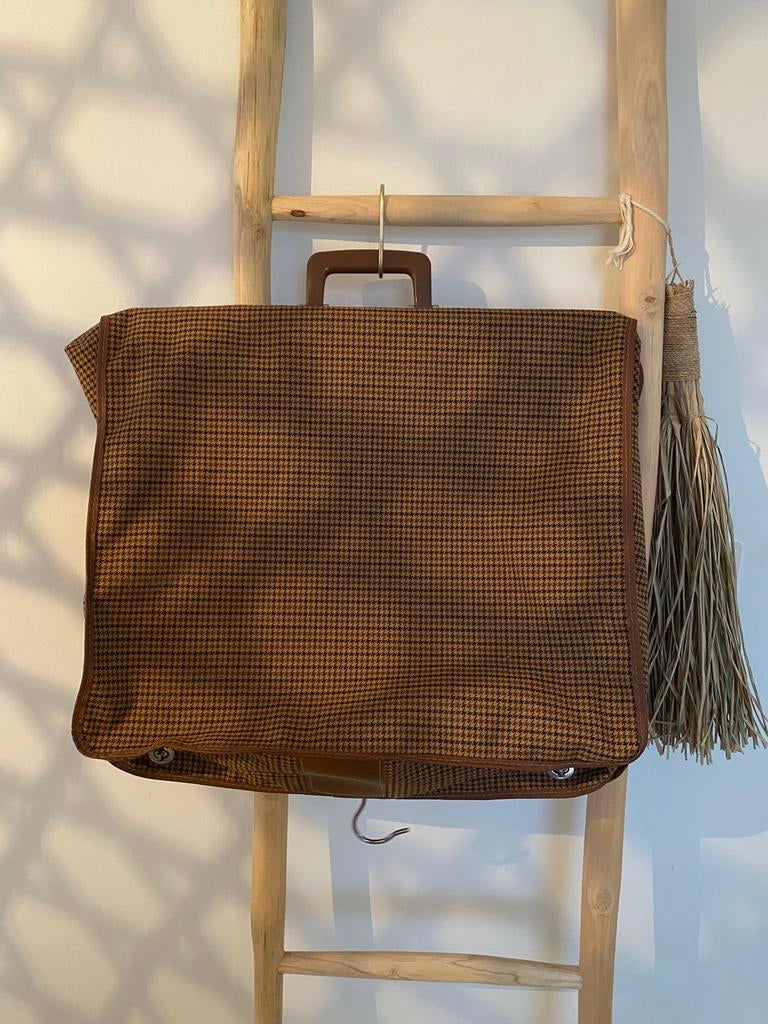 Vintage Reiskledinghoes / Tas, 40 tot 60 cm, 30 cm of meer, Gebruikt, Bruin