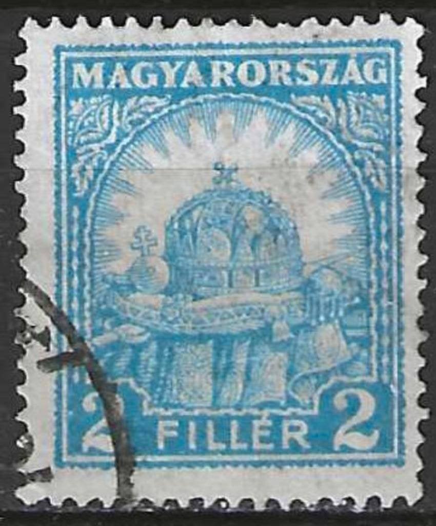 Hongarije 1928/1931 - Yvert 407 - Stefanskroon - 2 fi. (ST), Verzenden, Gestempeld