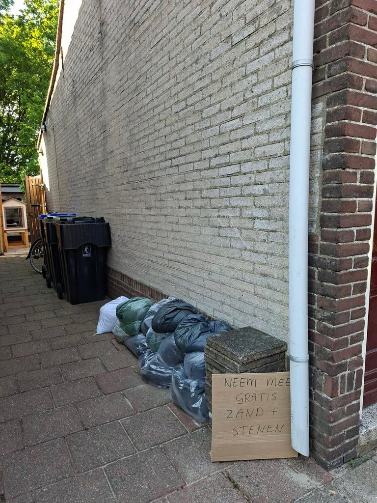 Zand en tegels, Tuin en Terras, Zand, Ophalen, Gebruikt