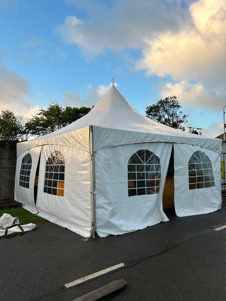 Pagodetent 6x6 meter - Bonbo Keder - incl. zijwanden, Ophalen, Opvouwbaar, 6 meter of meer, 2 meter of meer