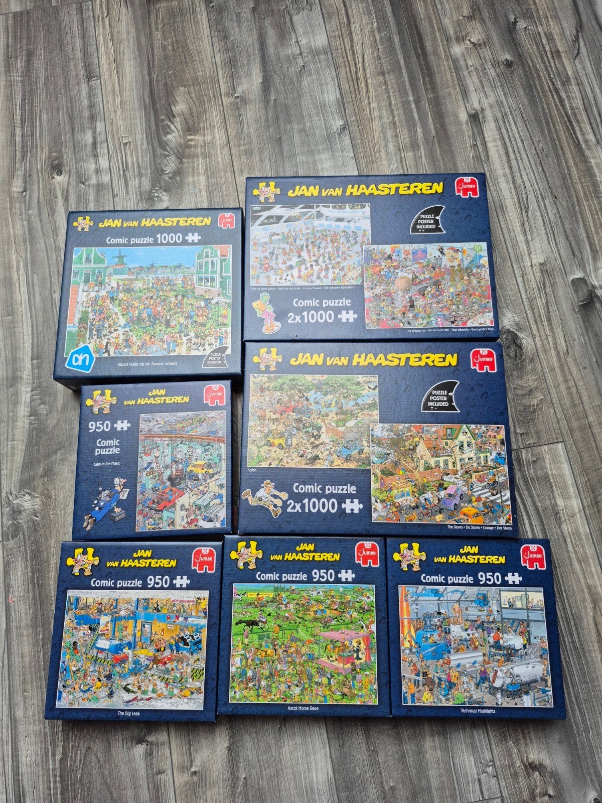 Veel puzzels jan van haasteren, Hobby en Vrije tijd, Denksport en Puzzels, Ophalen of Verzenden, 500 t/m 1500 stukjes, Nieuw