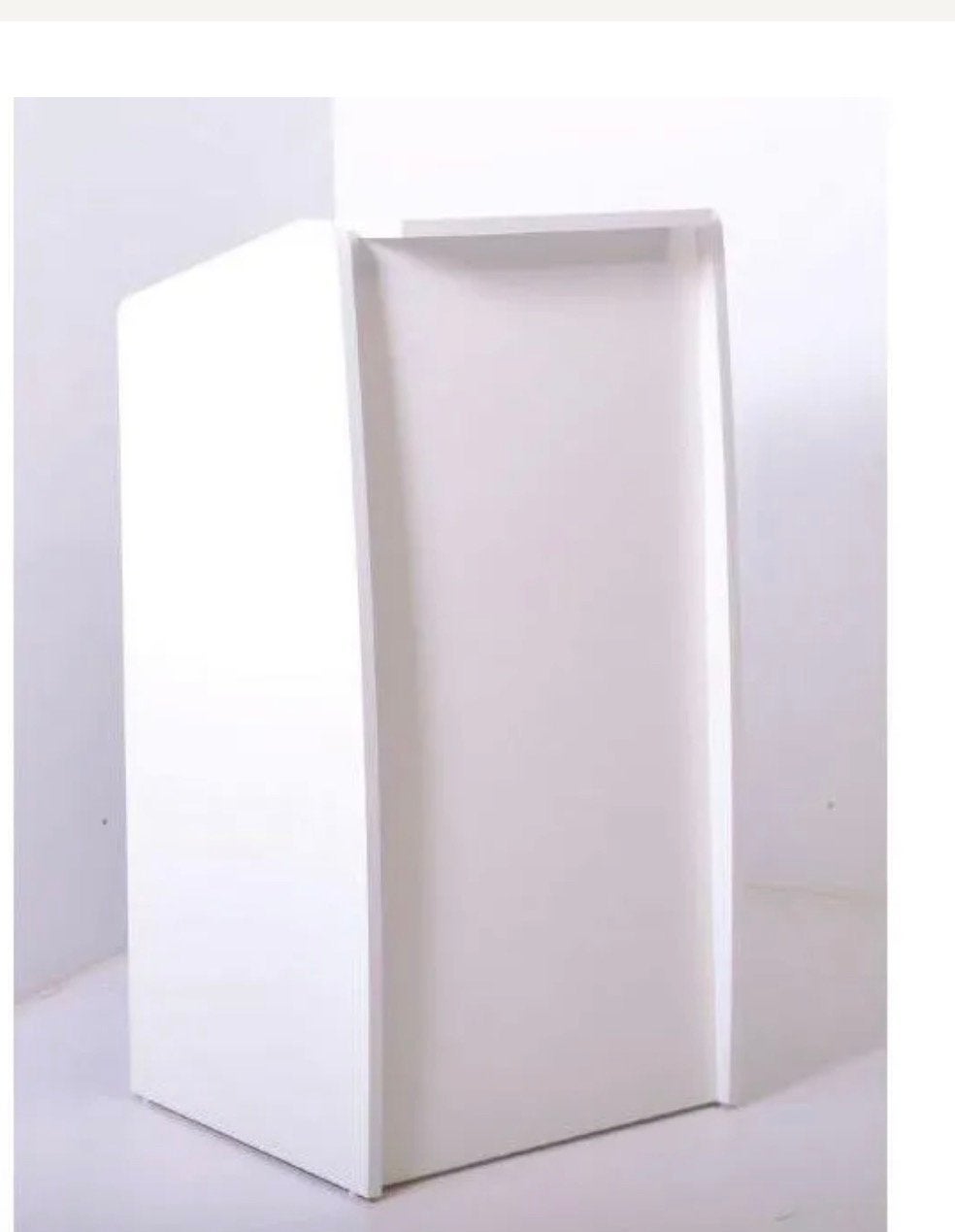 Witte presentatiekast met 3 schappen 54x51x110cm, Receptie of Entree, Ophalen of Verzenden, Gebruikt, Kast