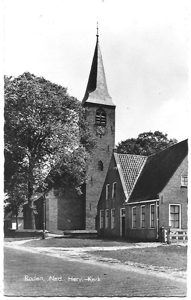 Roden Ned herv Kerk oude ongelopen Ansichtkaart ( A2128 ), Ophalen of Verzenden, Voor 1920