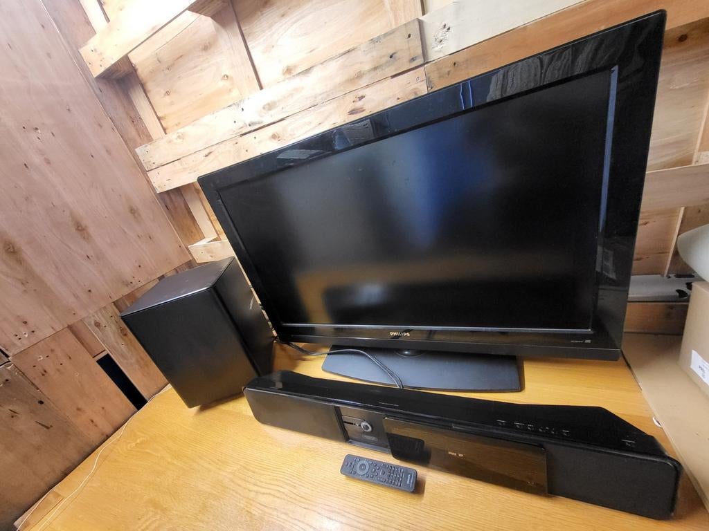 Philips TV met soundbar en subwoofer, Audio, Tv en Foto, Televisies, Philips, Gebruikt, 50 Hz, LCD