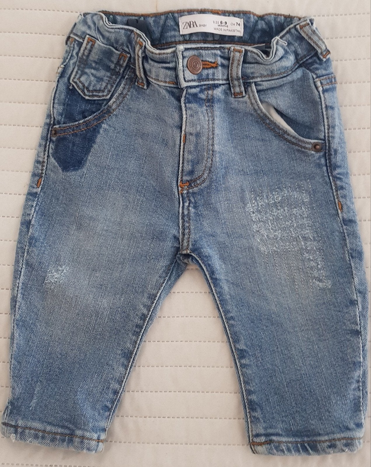 Zara spijkerbroek jeans blauw maat 74 baby kleding broek, Kinderen en Baby's, Babykleding | Maat 74, Broekje, Verzenden, Zo goed als nieuw