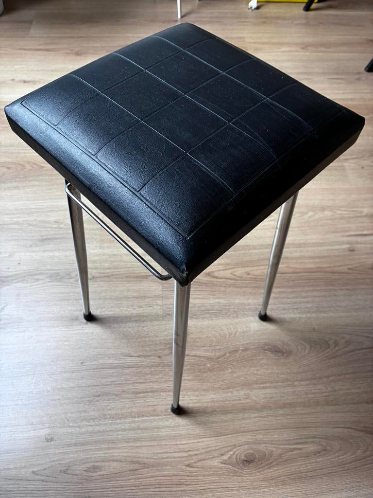 Vintage Brabantia Kruk – Mid-Century Modern, Huis en Inrichting, Ophalen, Zo goed als nieuw, Staal