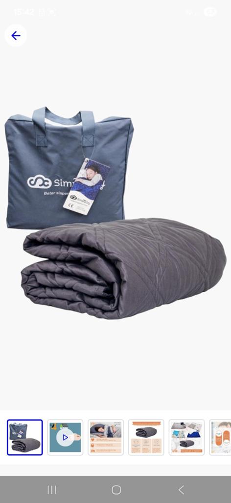 Zwaartedeken 2.5 kilo, Ophalen of Verzenden, Gebruikt, 100 cm of meer, Deken