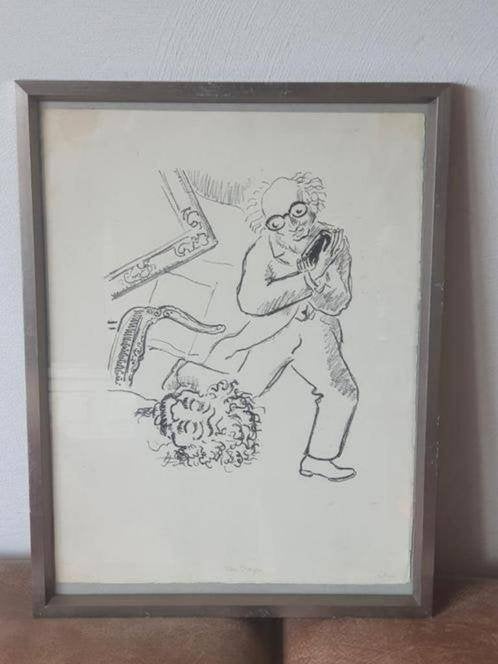 Unieke Litho gesigneerd kees v Dongen la révolte des Anges, Antiek en Kunst, Ophalen