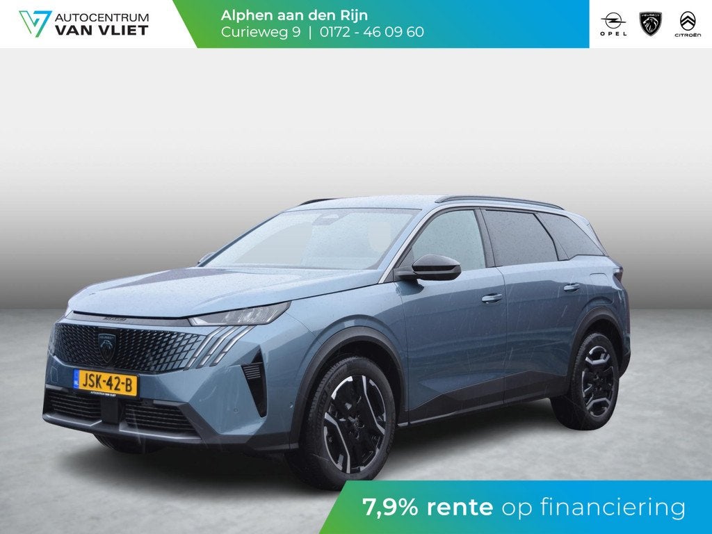Peugeot 5008 1.6 Plug-in Hybrid 195 Allure 7p | 360 camera |, Auto's, Peugeot, 4 cilinders, Blauw, Hybride Elektrisch/Benzine