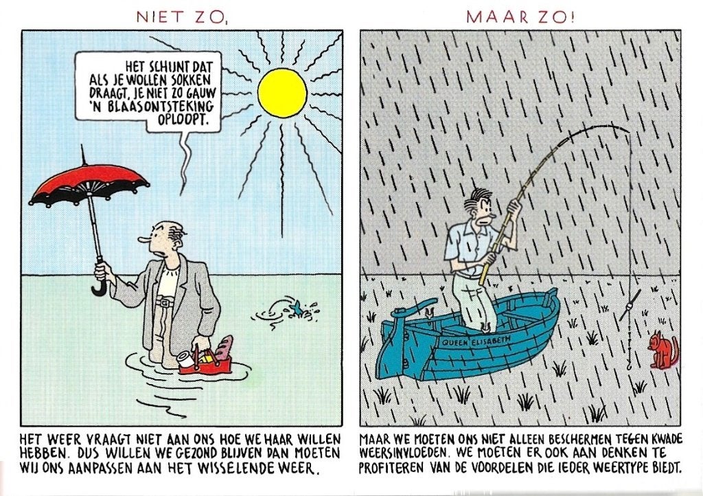 Niet zo, maar zo! (het weer)  Joost Swarte 1988, Ophalen of Verzenden, 1980 tot heden, Ongelopen, Cultuur en Media