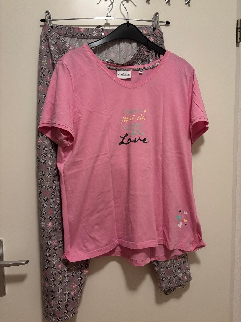 Ringella pyjama capri roze maat 44, Kleding | Dames, Pyjama's, Ringella, Ophalen of Verzenden, Zo goed als nieuw, Maat 42/44 (L)