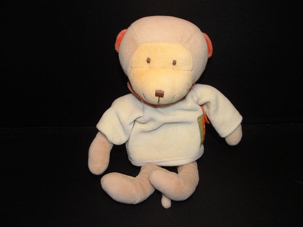 MOULIN ROTY AAP VELOURS BEIGE MET ZACHTGEEL SNUITJE, Kinderen en Baby's, Ophalen of Verzenden, Nieuw, Overige typen