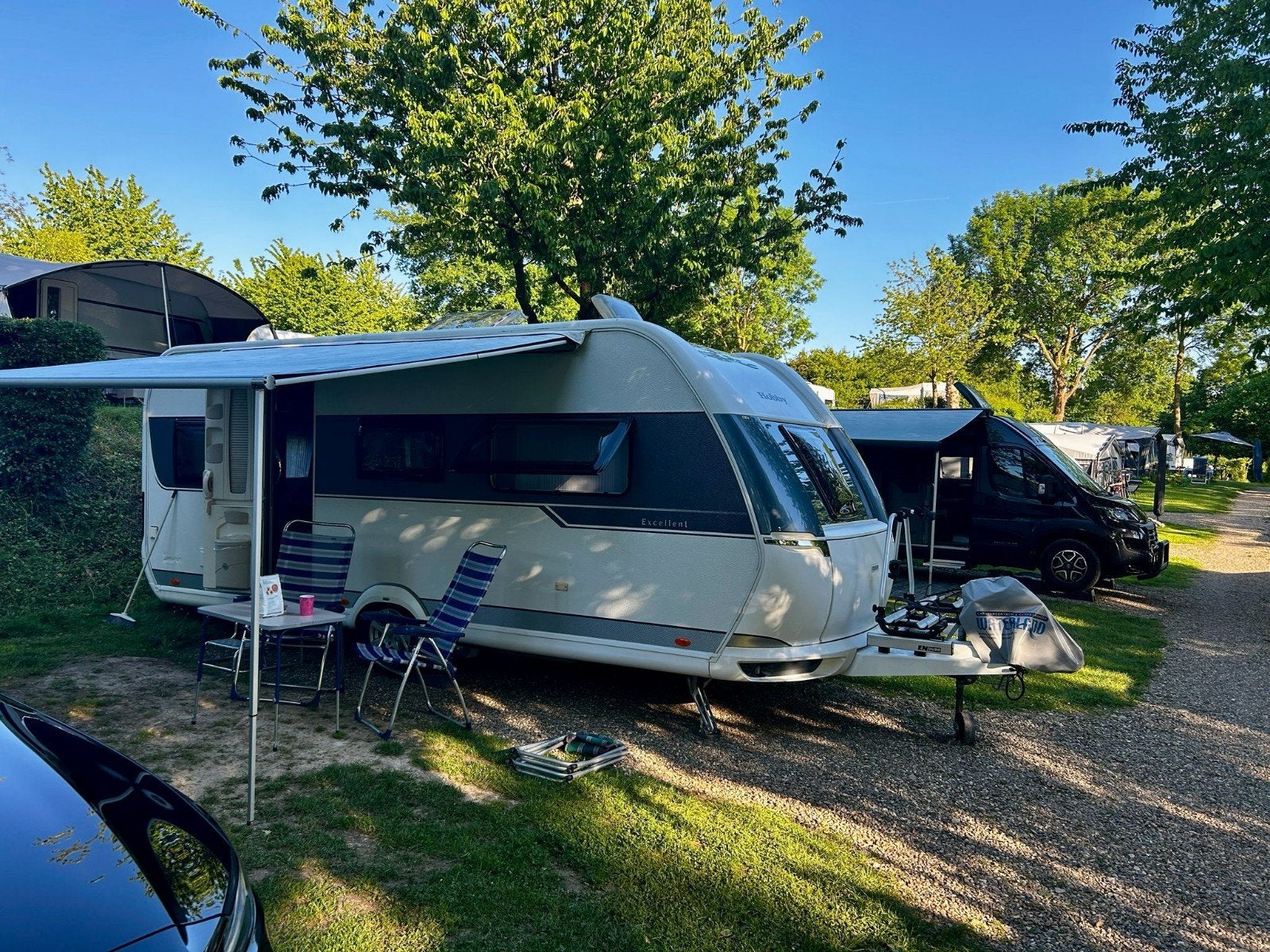 Hobby Excellent 540 UFF rondzit-queensbed, Ophalen, Gebruikt, Tot en met 4