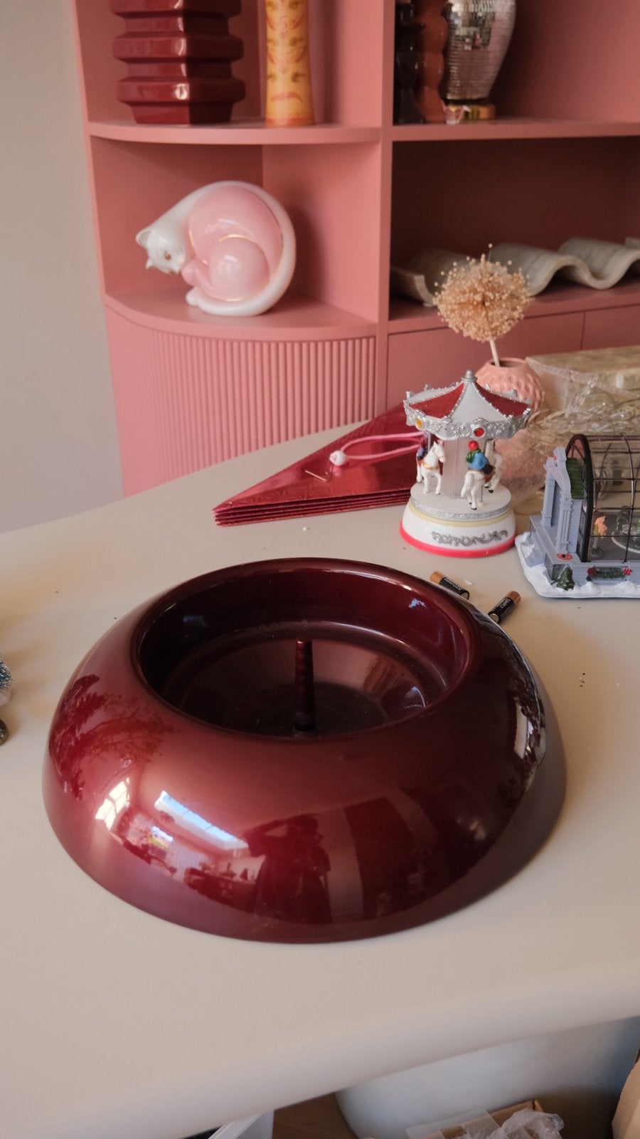 Kerstboom standaard EasyFix burgundy, Ophalen of Verzenden, Gebruikt