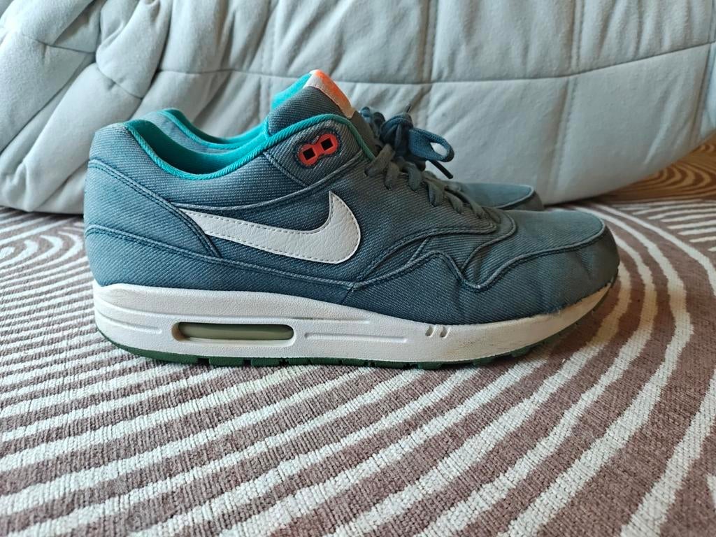 Nike Air Max Turquoise Denim - Maat 45 - Goede Staat, Blauw, Nike, Ophalen of Verzenden, Sneakers of Gympen
