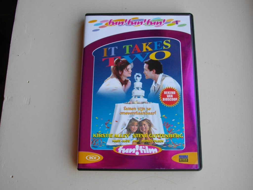It Takes Two (1995, Mary-Kate & Ashley Olsen) DVD, Alle leeftijden, Nederlands, Ophalen of Verzenden, Zo goed als nieuw