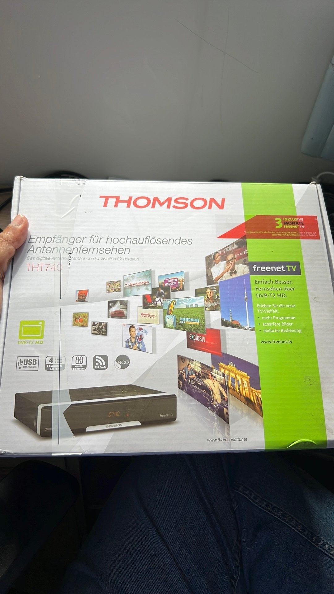 Nieuw -Thomson THT740 DVB-T2 HD Ontvanger Freenet TV, Ophalen of Verzenden, Nieuw, Decoder
