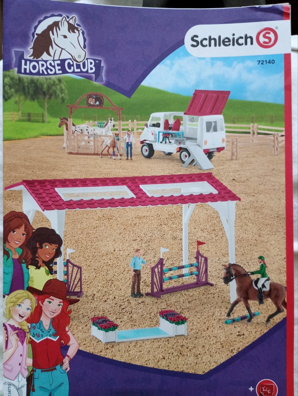 Schleich 72140 rijbak met hindernissen dierenarts en paddock, Ophalen of Verzenden, Jongen of Meisje