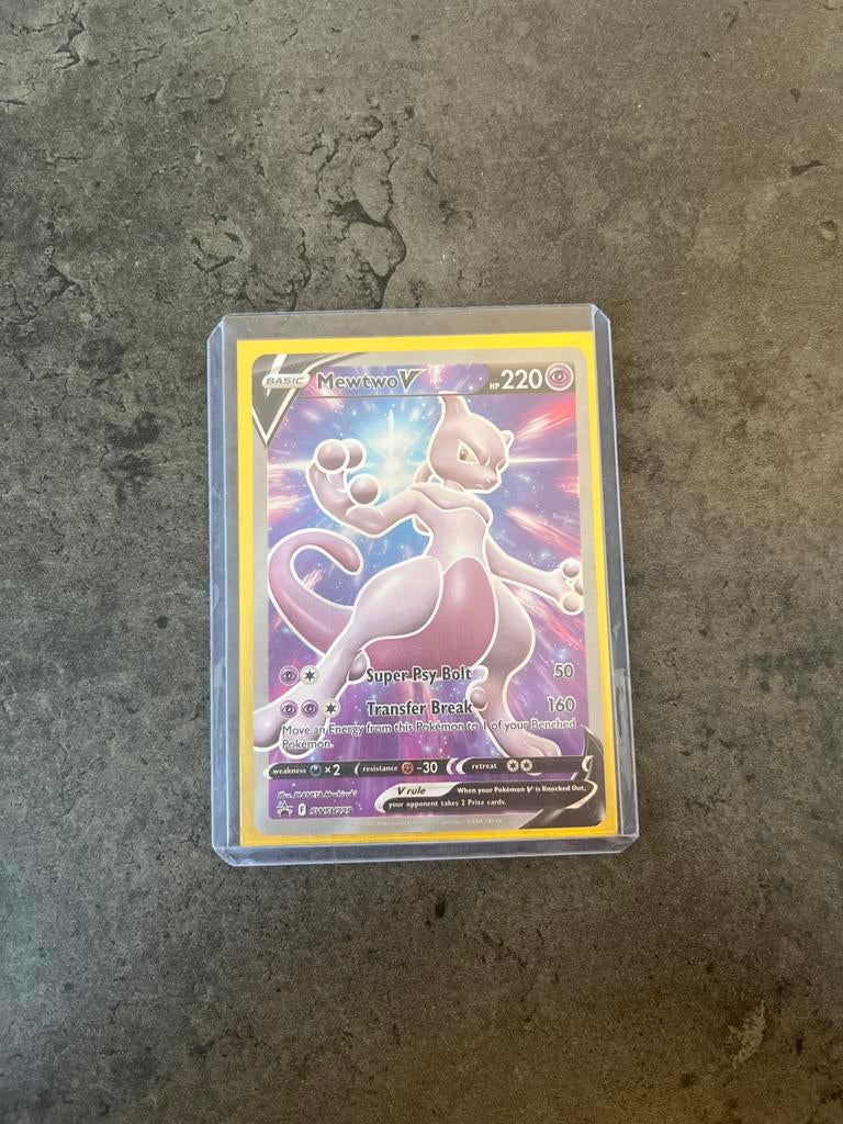 Mewtwo V Full Art Promo SWSH229 - Pokémon GO, Ophalen of Verzenden, Zo goed als nieuw, Losse kaart, Foil