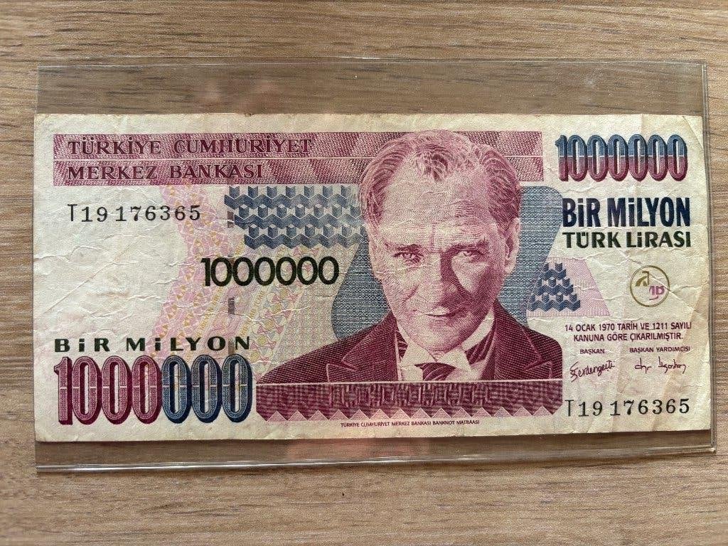 Iconisch 1 Miljoen Turkse Lira Biljet, Verzenden, Los biljet