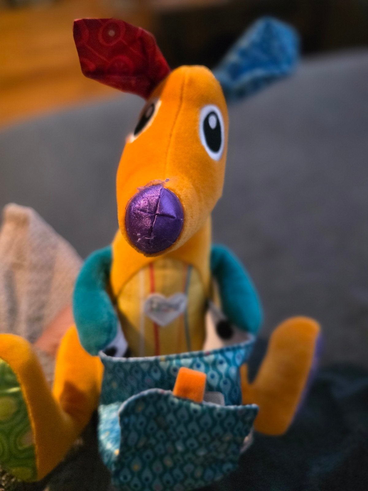 Lamaze Jumping Joey Fill & Spill., Kinderen en Baby's, Speelgoed | Knuffels en Pluche, Ophalen, Gebruikt, Overige merken, Overige karakters