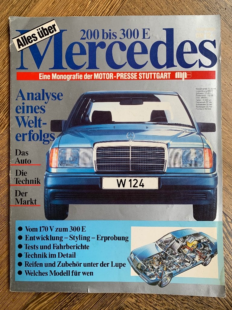 Magazine Monografie Mercedes-Benz E-klasse W124 1986, Zo goed als nieuw, Mercedes-Benz, Mercedes, Ophalen of Verzenden