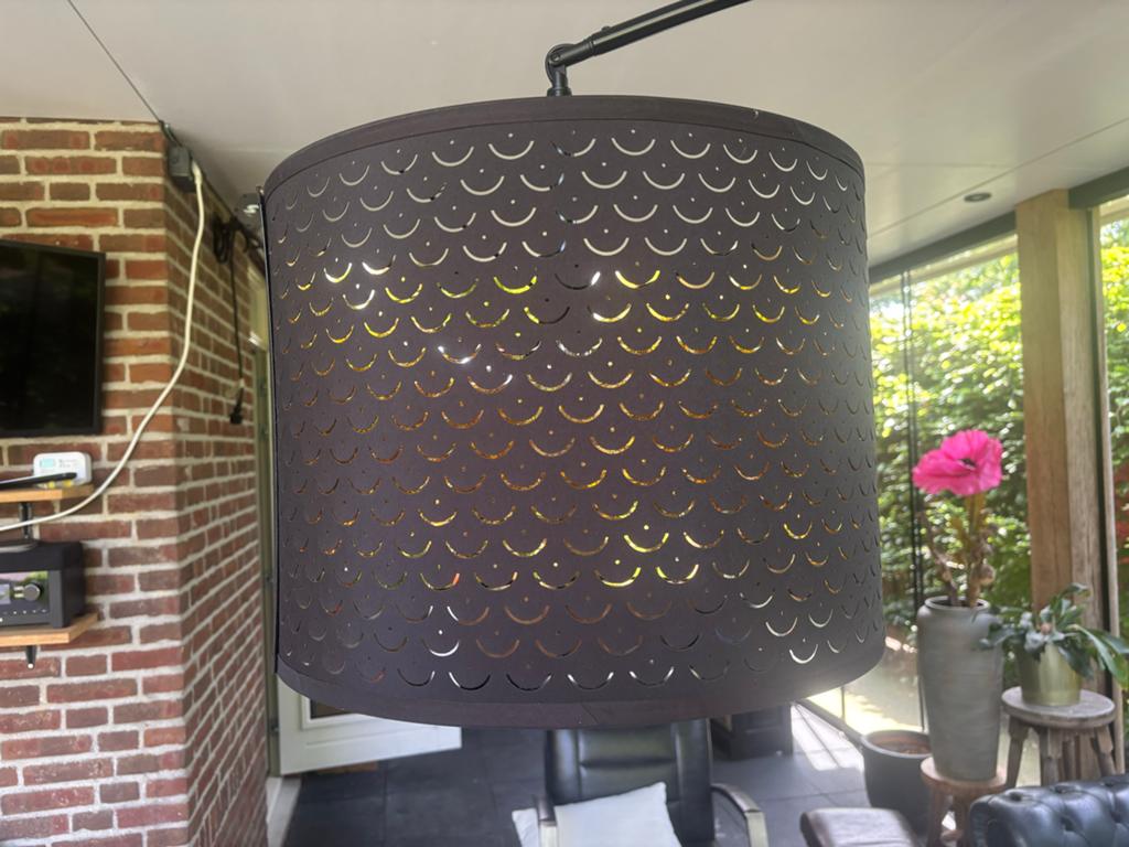 IKEA Booglamp met grote kap - Modern en sfeervol, Ophalen, Zo goed als nieuw, Metaal, 150 tot 200 cm
