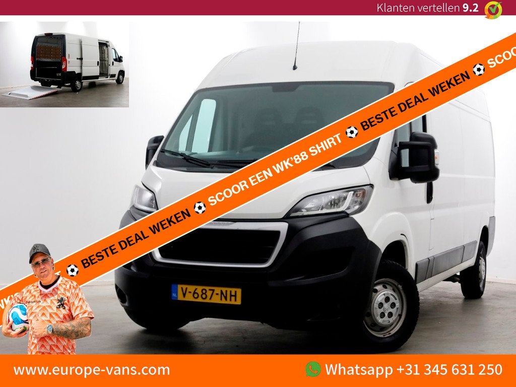 Peugeot Boxer 2.0 BlueHDI 130pk E6 L3H2 Navi/Camera Laadklep, Voorwielaandrijving, Gebruikt, Euro 6, 4 cilinders