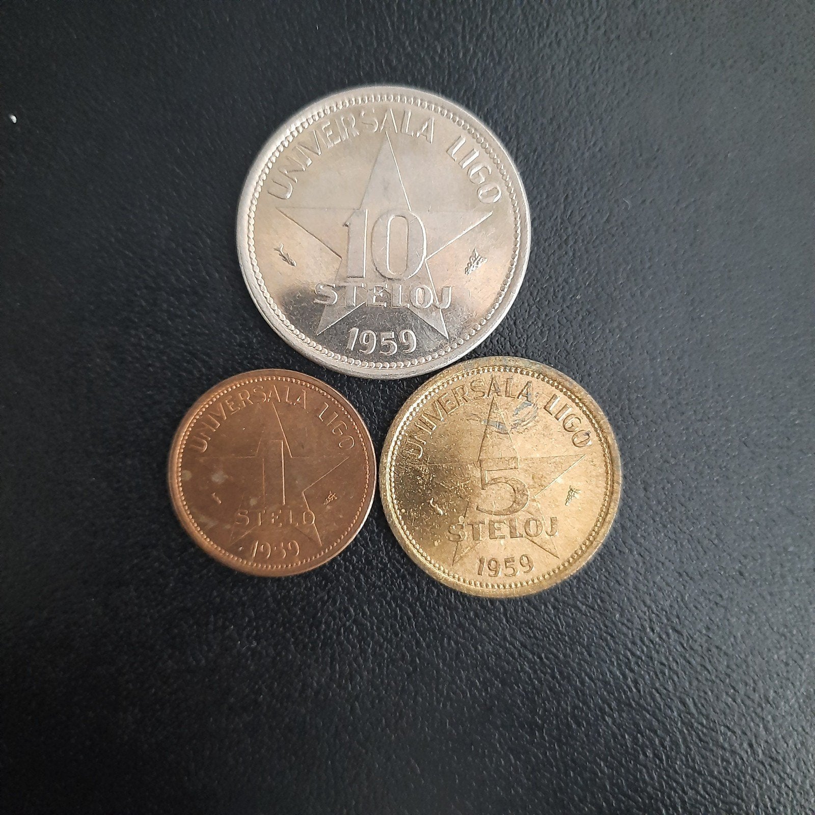 zeldzaam 1,5 en 10 steloj esperantogeld, Postzegels en Munten, Munten | Europa | Euromunten, Ophalen of Verzenden, 2 euro