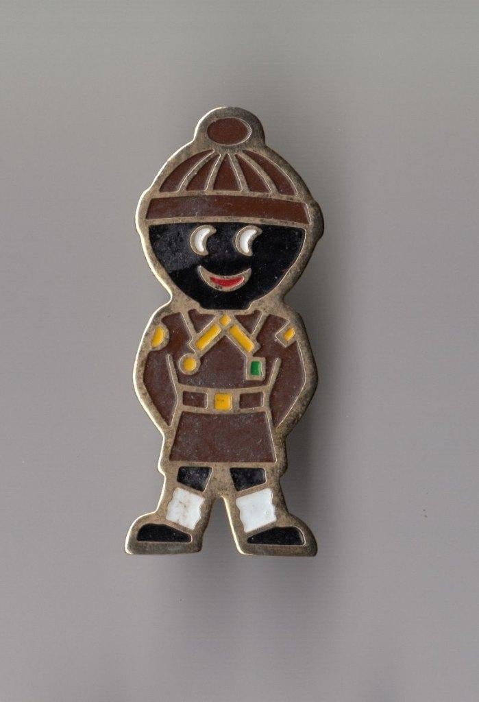 Scouting Gollywog Golly speldjes, Gebruikt, Niet vindbaar, Niet vindbaar, Speldje of Pin