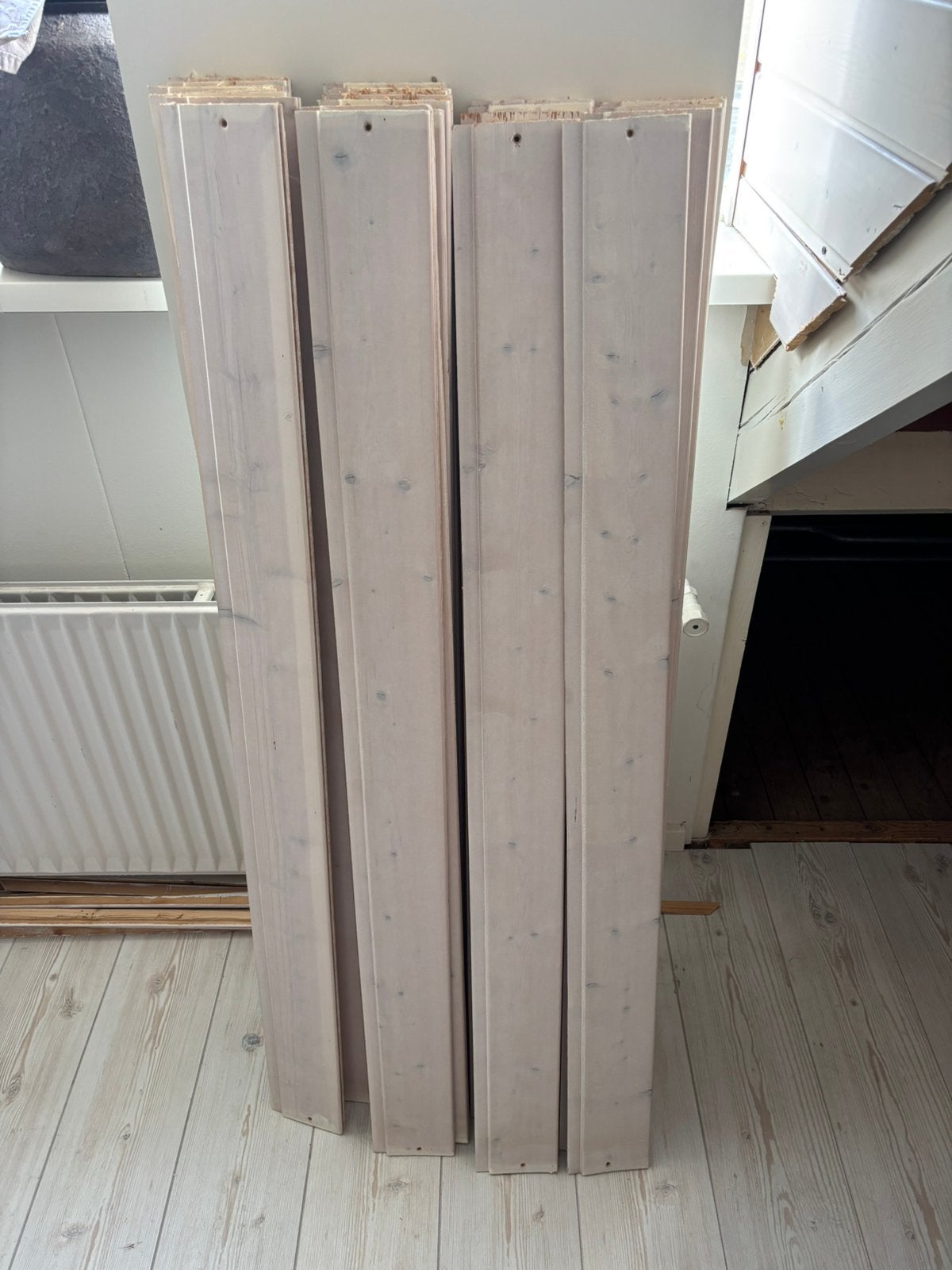 Whitewash schrootjes white wash aftimmering, Gebruikt, Minder dan 25 mm, Plank, Ophalen