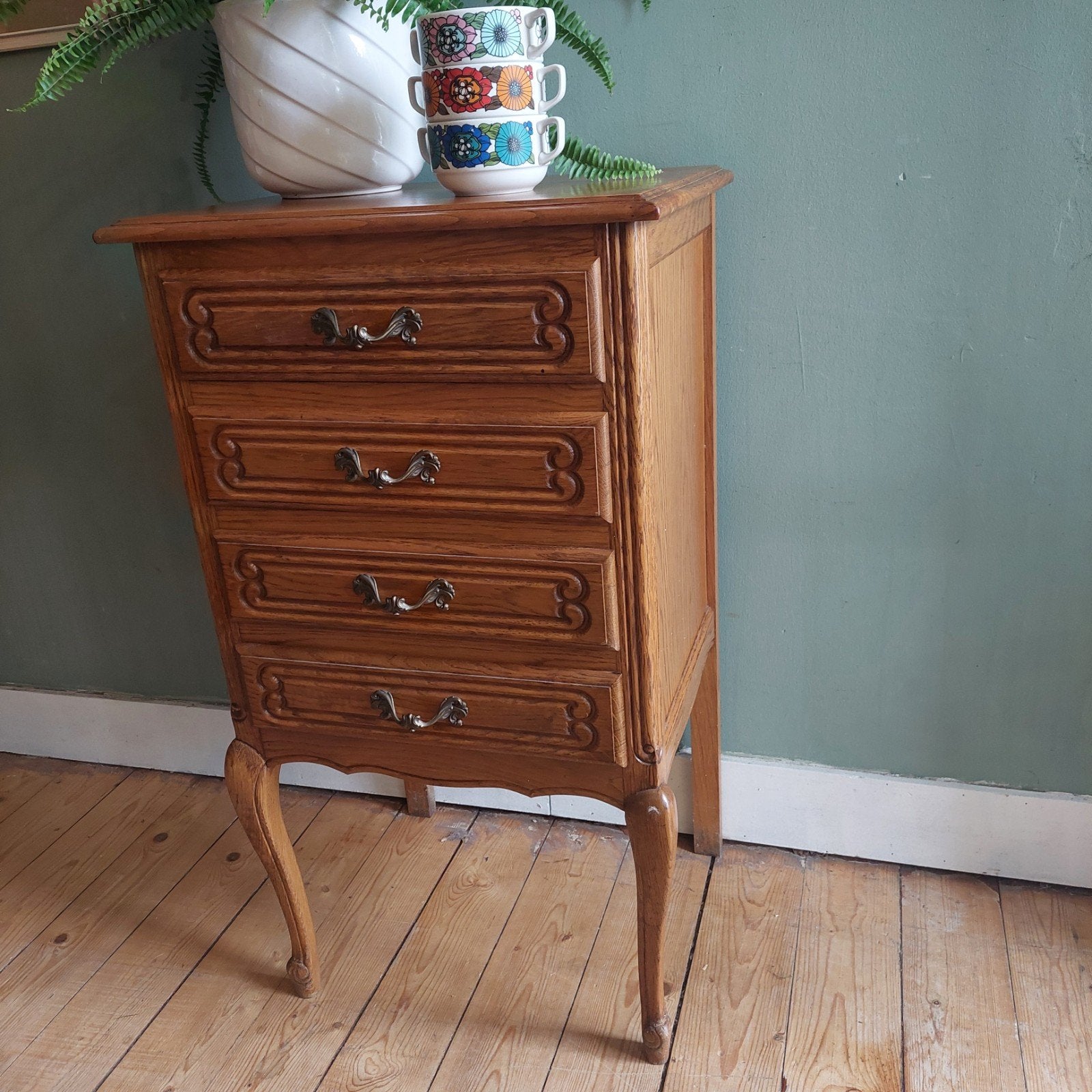 Lucky Vintage Louis XV Frans hoog ladekastje, Minder dan 50 cm, Gebruikt, ., Ophalen of Verzenden