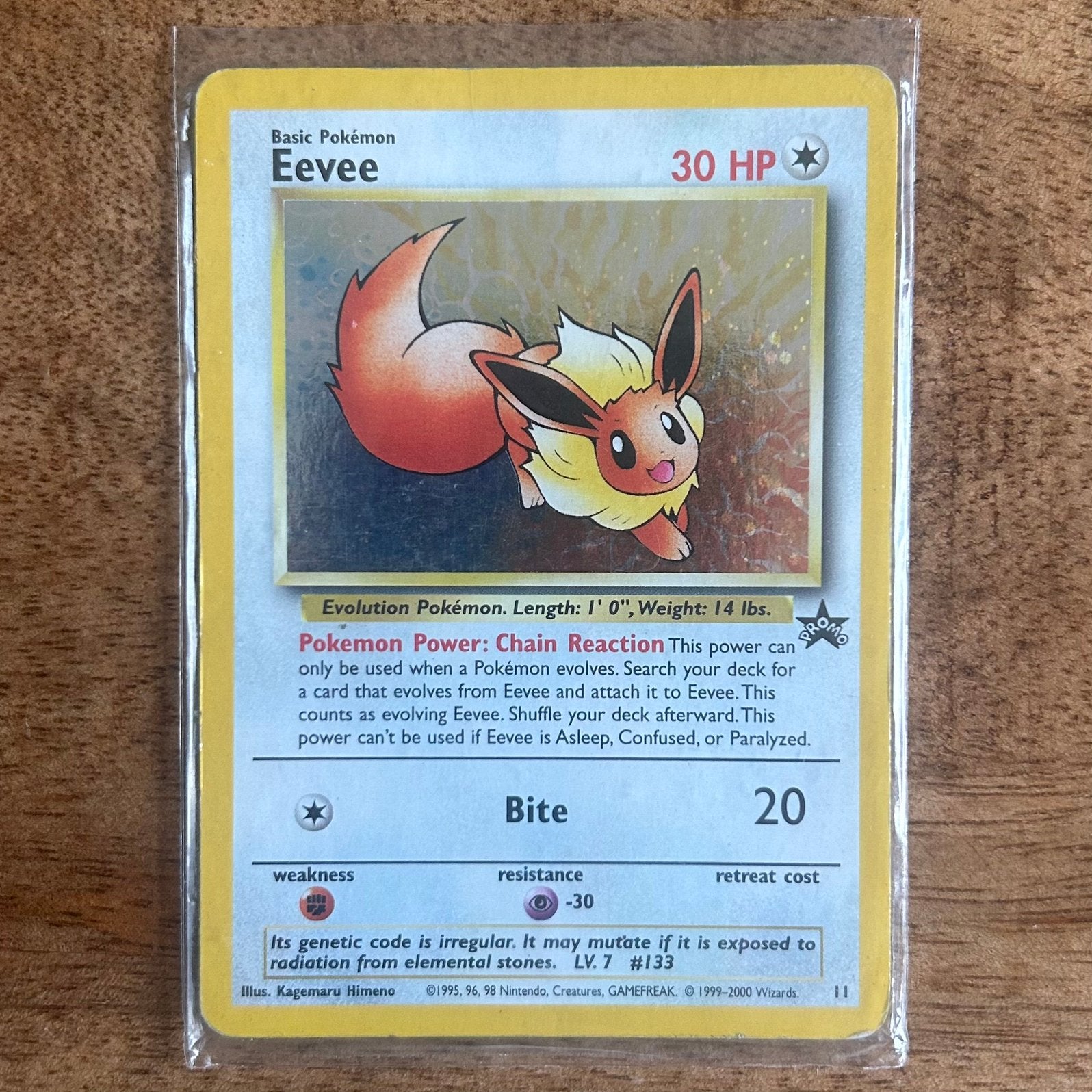 Pokémon Eevee Black Star Promo #11 WOTC, Ophalen of Verzenden, Zo goed als nieuw