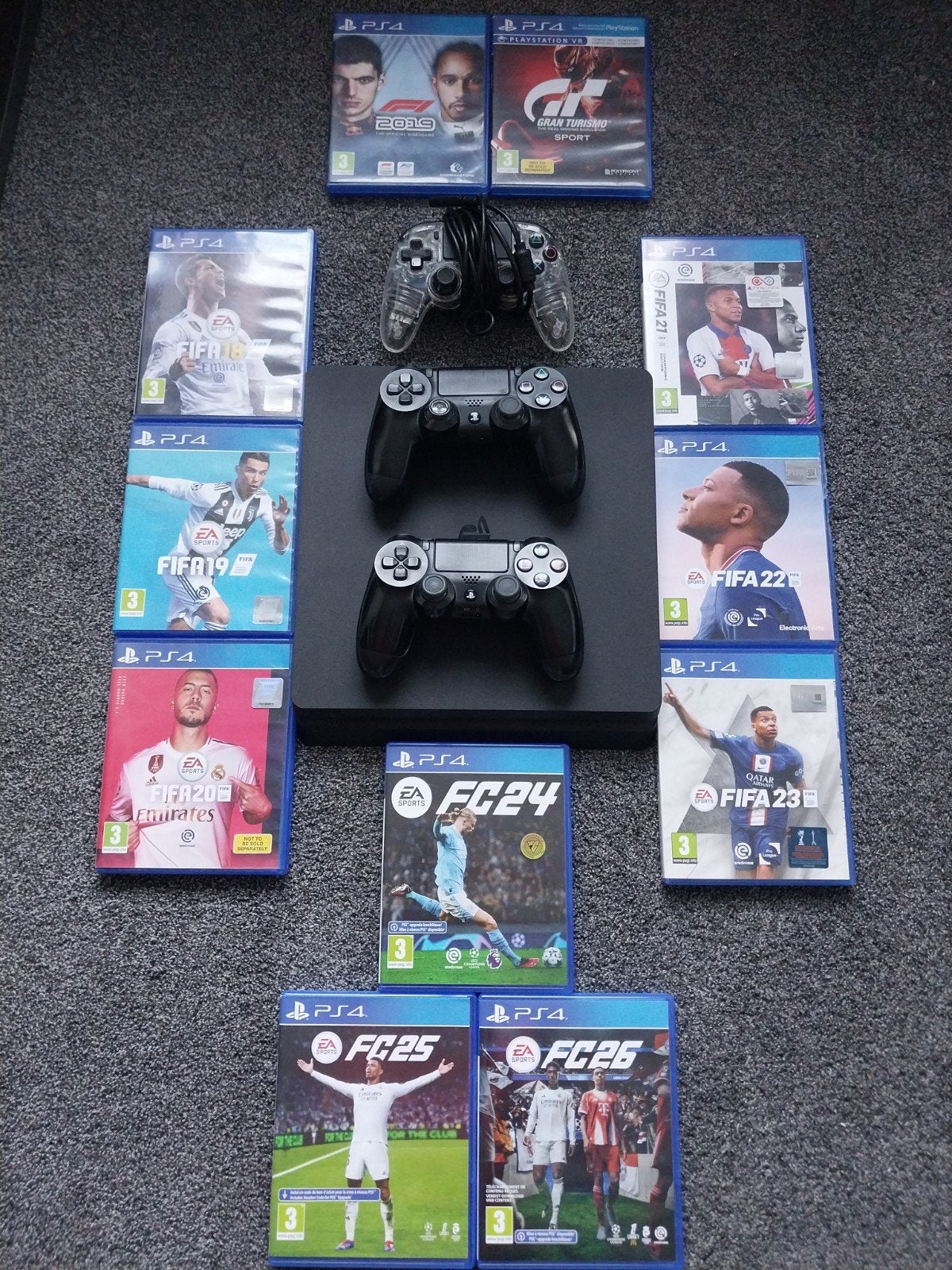 PS4 Slim 500GB met 11 games en 3 controllers, Spelcomputers en Games, Ophalen of Verzenden, Met 3 controllers of meer, Slim, 500 GB