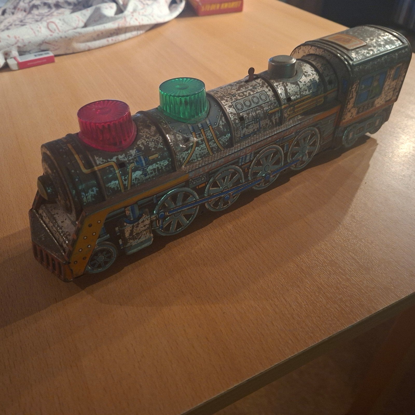 Oude blikken Locomotief ongeveer 1950, Overige merken, Gebruikt, Ophalen of Verzenden, Gelijkstroom