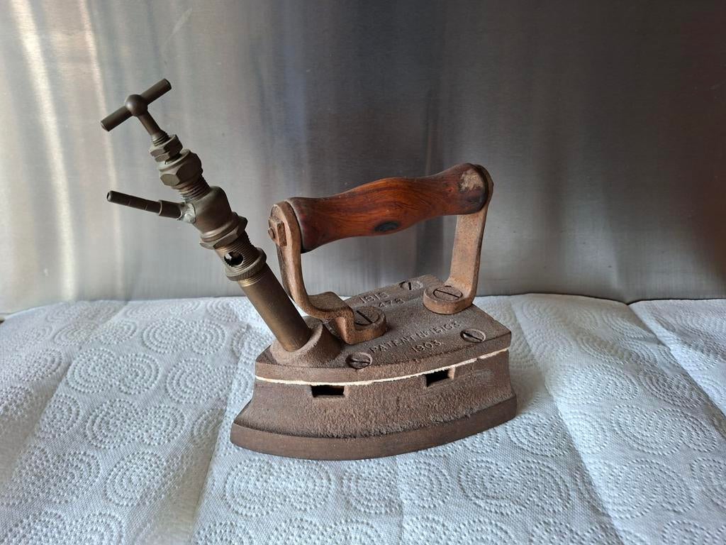 IBIS Brandstof-strijkijzer Patent 1903 Model 478 - Origineel, Antiek en Kunst, Ophalen