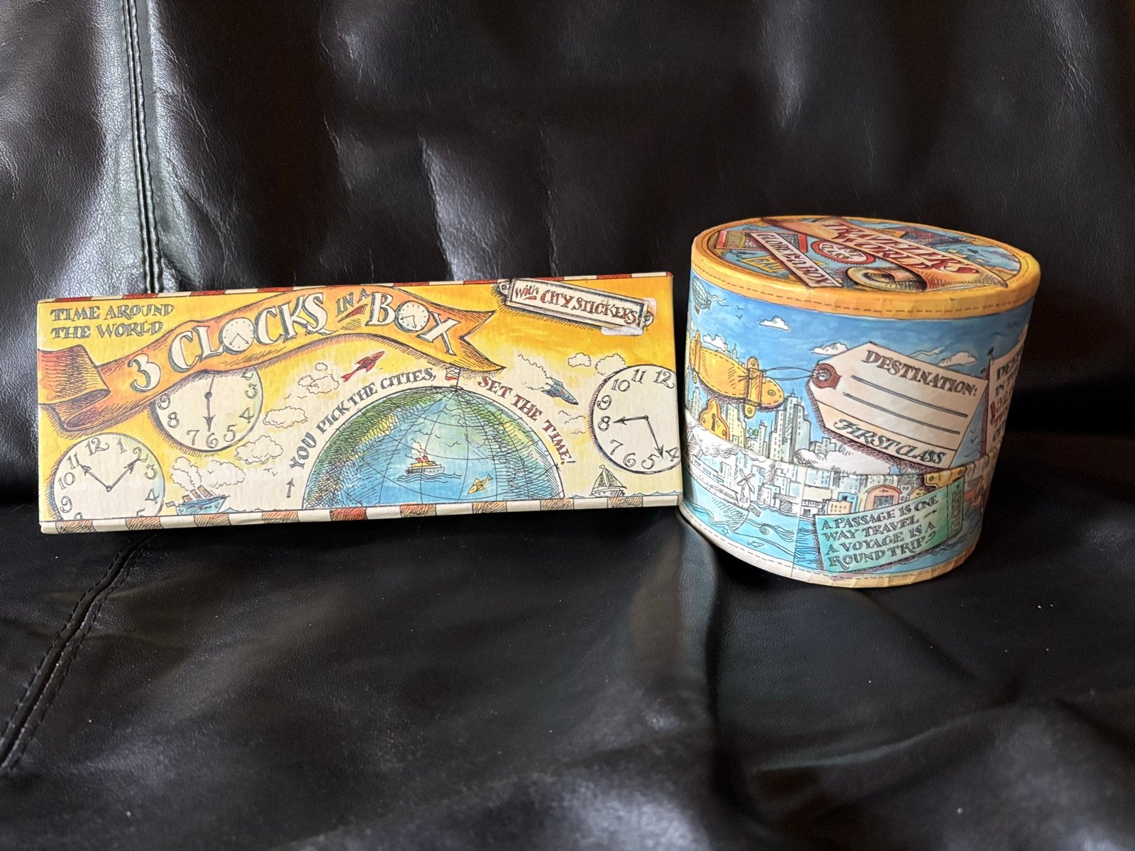 Vintage 'Time Around the World' Klokken en Globe Set, Ophalen of Verzenden, Zo goed als nieuw